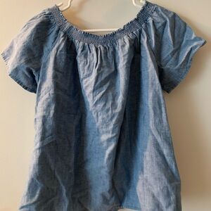 Joie “Amesti B” long sleeve chambray top